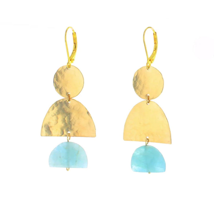 Tunisia Earrings with Amazonite