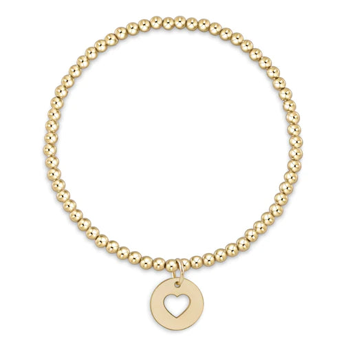 Enewton | Classic Gold 3mm Bead Bracelet - Love Gold Disc