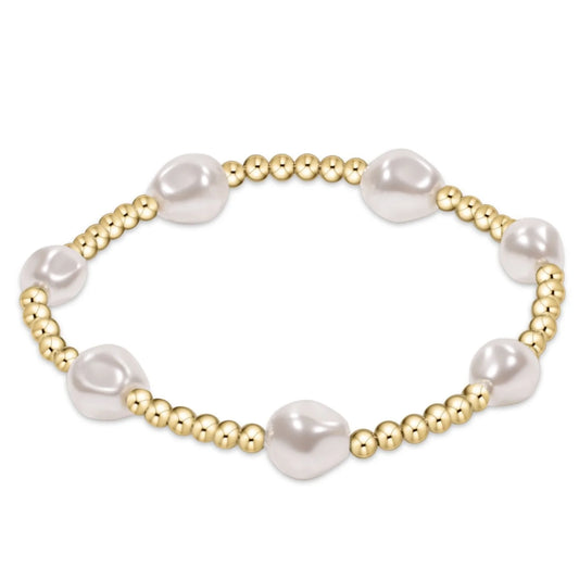 Enewton | Admire Gold 3mm Bead Bracelet - Pearl
