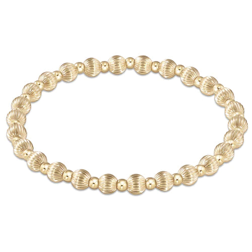 Enewton dignity grateful pattern 5mm bead bracelet - gold