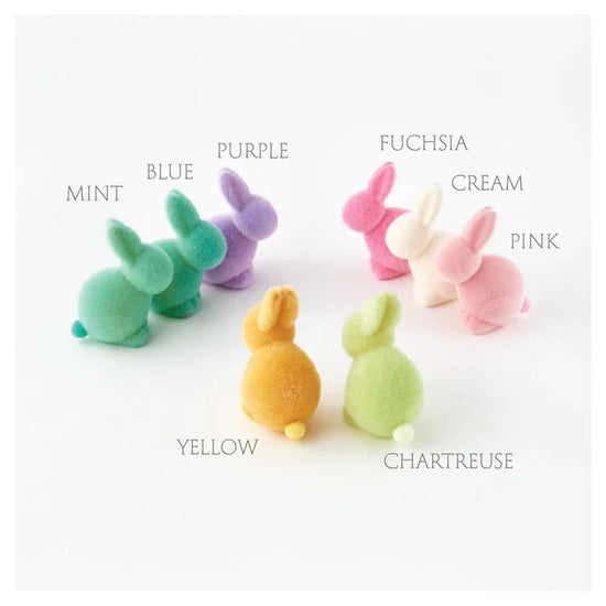 Flocked Sitting Bunnies