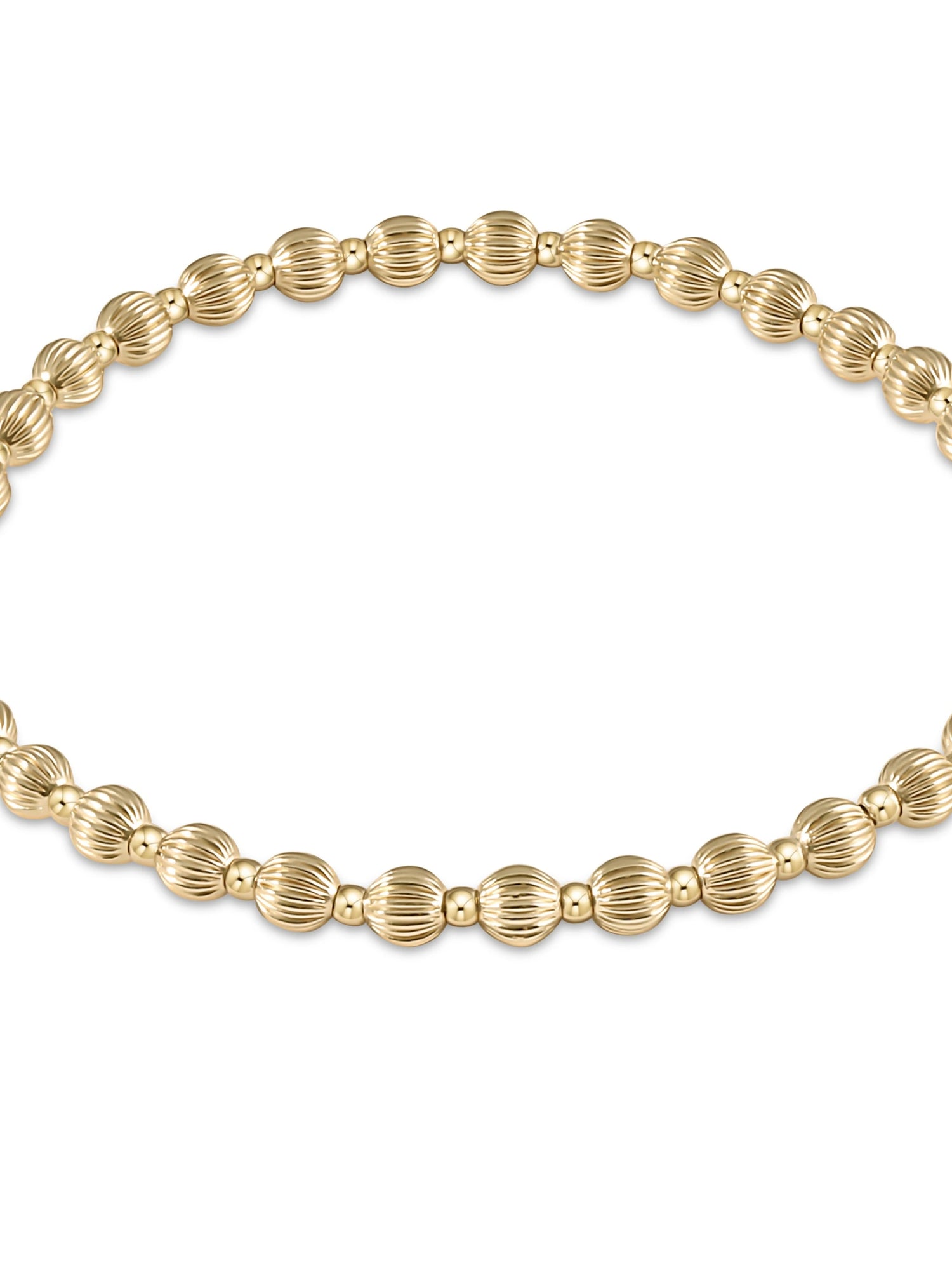 Enewton | Gold Dignity Grateful Pattern 4mm Bead Bracelet
